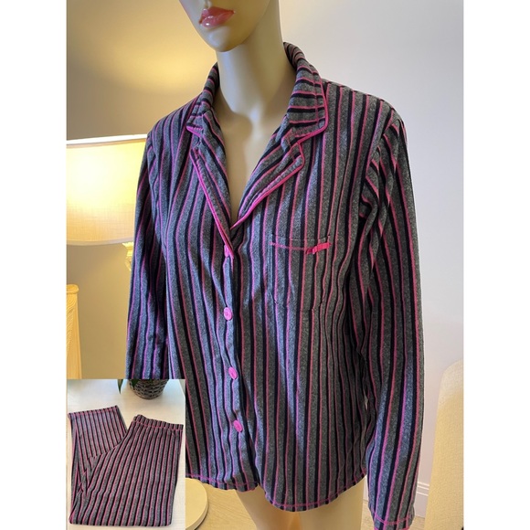 Anne Klein Striped Pajama Set Sz M - Picture 14 of 15